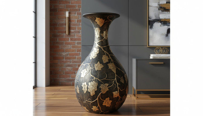 XXL Vase Table Decoration Vases Décoratifs Style Antique Figurine Sculpture Calice Rome 92cm