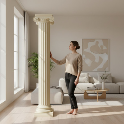 Colonnes de design de style antique grec de luxe XXL, supports neufs de 218 cm.