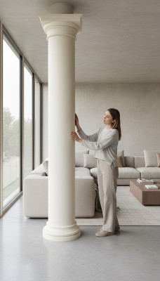 XXL Style romain 300cm Conception de colonnes de colonnes de luxe Maison appartement nouveau