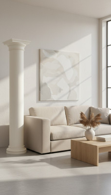 XXL Style romain 300cm Conception de colonnes de colonnes de luxe Maison appartement nouveau