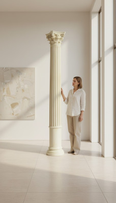 Style antique ameublement hôtel hall restaurant colonne colonne XXL 275 cm style romain