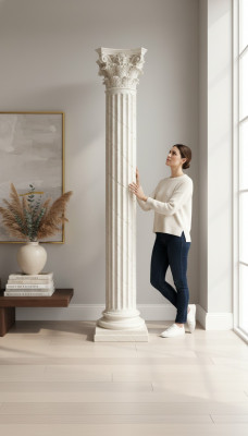 Colonnes de design antiques de style grec XXL supports de luxe nouveaux 224cm Big nouveaux