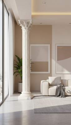 Colonnes de design antiques de style grec XXL supports de luxe nouveaux 224cm Big nouveaux