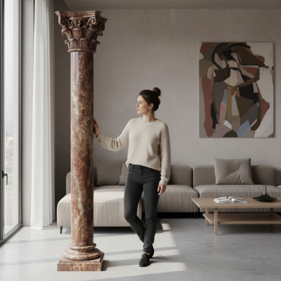 XXL colonne grecque de style antique, design de colonnes de soutien de luxe, nouvelles 210 cm grandes nouvelles