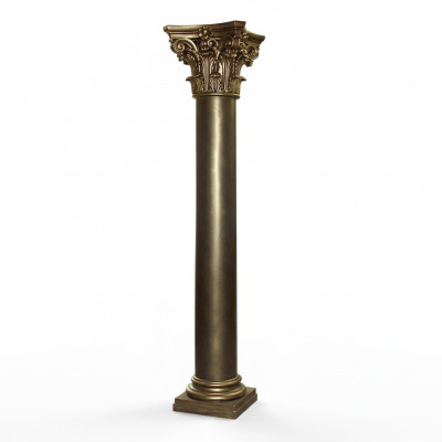 Colonnes de support de colonne dorée, style antique, artisanat, peintes à la main, ameublement d'hôtel