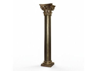 Colonnes de support de colonne dorée, style antique, artisanat, peintes à la main, ameublement d'hôtel