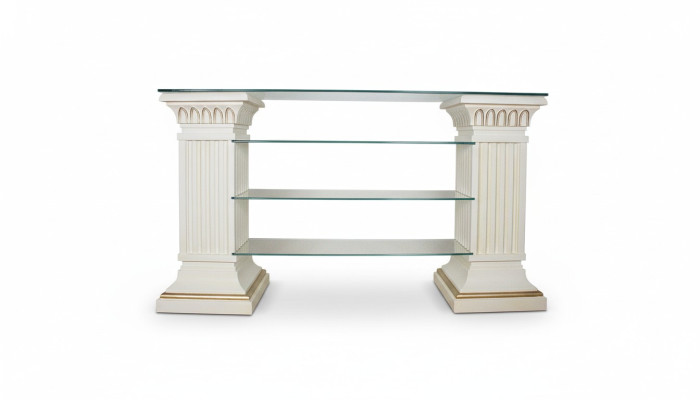 Vitrine de design Étagère Colonne en verre Armoire Vitrines Étagères Garde-robe Salon 1848