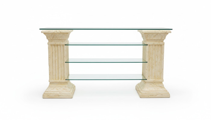 Vitrine de design Étagère Colonne en verre Armoire Vitrines Étagères Armoire Salon 1849