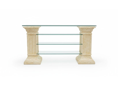 Vitrine de design Étagère Colonne en verre Armoire Vitrines Étagères Armoire Salon 1849