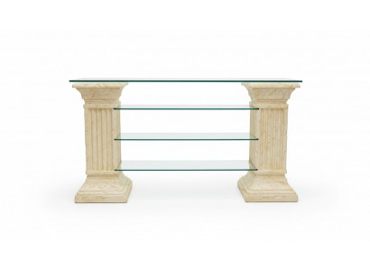 Vitrine de design Étagère Colonne en verre Armoire Vitrines Étagères Armoire Salon 1849