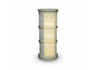 Vitrine Étagère à barre Amphore en verre Vase Bas Biseauté Colonne Armoire Vitrines Étagères 1858
