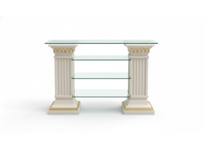 Vitrine de design Étagère Colonne en verre Vitrines Étagères TV Armoire Salon 1871 nouvel