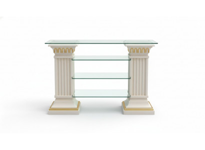 Vitrine de design Étagère Colonne en verre Vitrines Étagères TV Armoire Salon 1871 nouvel