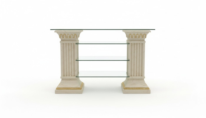 Vitrine de design Étagère Colonne de verre Vitrines Étagères TV Armoire Salon 1872 neuf
