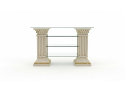 Vitrine de design Étagère Colonne de verre Vitrines Étagères TV Armoire Salon 1872 neuf