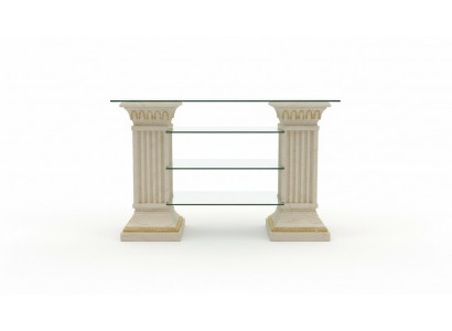 Vitrine de design Étagère Colonne de verre Vitrines Étagères TV Armoire Salon 1872 neuf