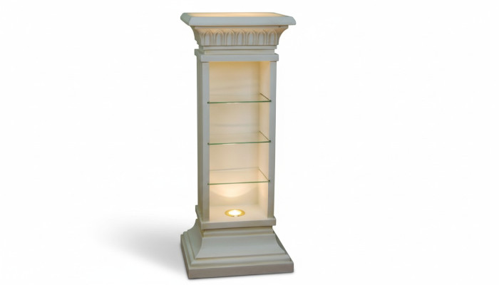 Vitrine d'exposition Étagère Colonne en verre Vitrines Étagères Armoire à CD Lampe 6894 nouveau