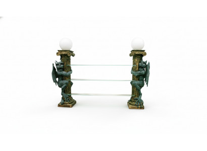 Vitrine de design Étagère en verre Colonne Vitrines Étagères Figurines décoratives Armoire Lampe1835