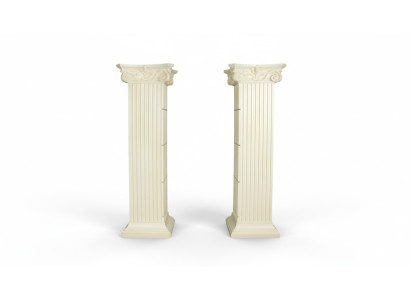 Étagère vitrine Vitrine en verre Colonnes romaines étagères vitrines XXL 210cm colonne Égypte nouvelle