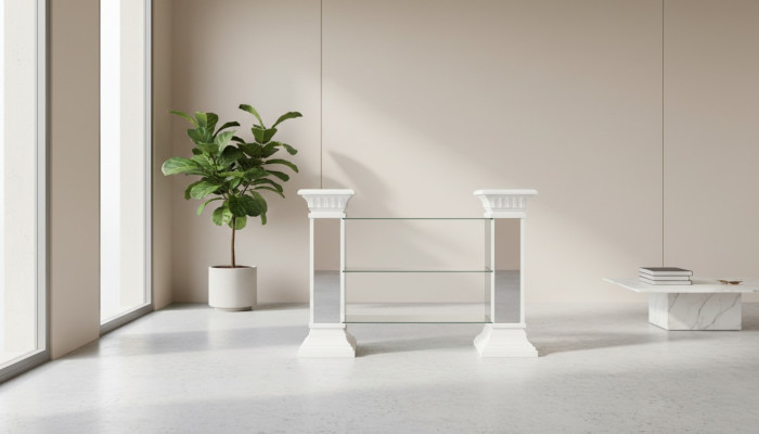 Étagère de design XXL Vitrine Colonne Vase Décoratif Miroir Décoration Déco 1838 nouveau