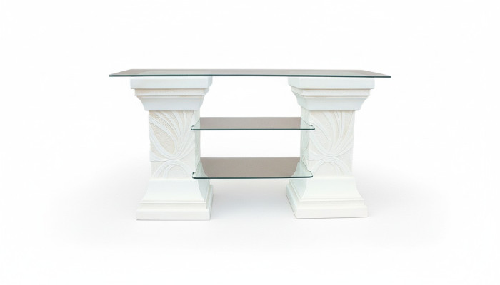 Vitrine de conception Étagère en verre Colonne de vitrine Étagères TV Armoire Salon 1841 nouveau