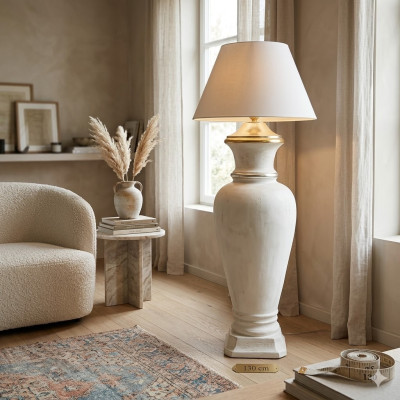 Lampe sur pied design Vase XXL Lampe sur pied Étagère Étagère illuminée Vitrine 132cm