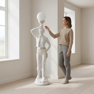 Sculpture de lampe de sol de figure de décoration à la taille naturelle de Hindouiste debout de 160 cm