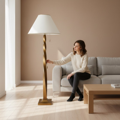 XXL Lampe sur pied de style romain Lampadaire Lampadaire Lampes Lamp 167cm