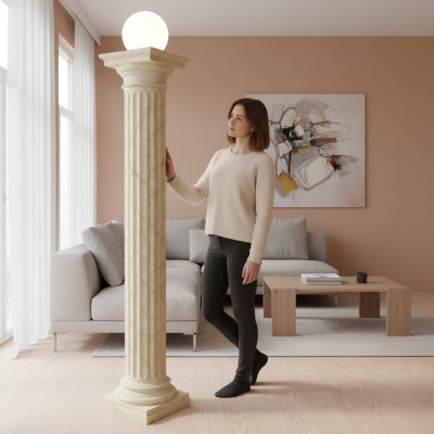Design colonne lampe Lampe Abat-jour luminaire lampe décorative; colonne lampe de sol 6855 nouveau