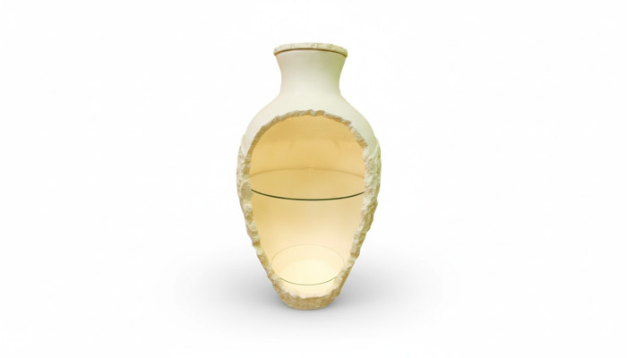 Vase de design Bar met en valeur avec vitrine lumineuse Vitrine avec inserts en verre Vitrine Vase Bar