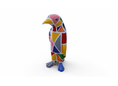Conception de sculpture de luxe en figure artisanale XXL 67cm Pingouin Sculptures d'animaux Figures