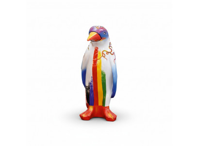 Sculpture de luxe de haute qualité en forme de pingouin sculpté à la main XXL 67 cm.