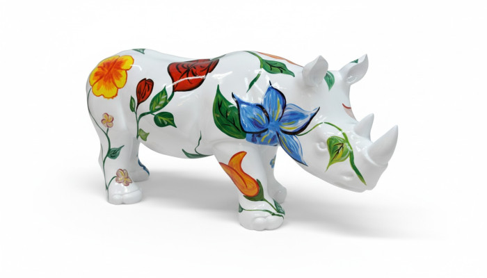 Conception Rhinocéros Figure Statue Sculpture Figures Sculptures Décoration Déco 3094 nouveau