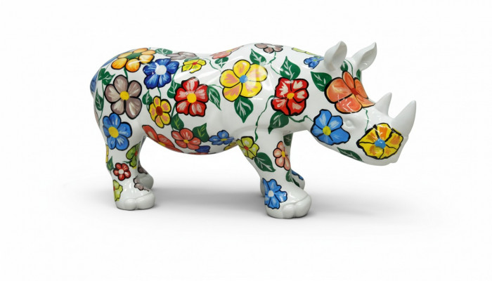 Conception Rhinocéros Figure Statue Sculpture Figures Sculptures Décoration Deco 3096 nouveau