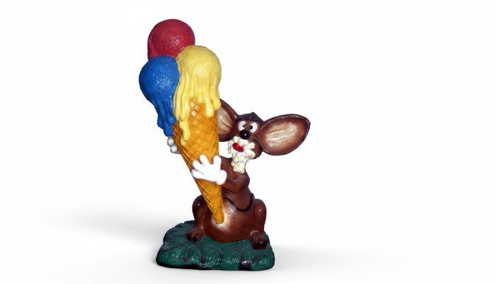 Souris de conception avec figurine de crème glacée Statue Sculptures Figurines Sculptures Décoration Glacerie