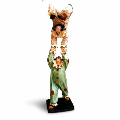 Conception de la figure du clown acrobate statue sculpture personnages sculptures décoration 5020