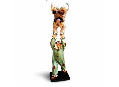 Conception de la figure du clown acrobate statue sculpture personnages sculptures décoration 5020