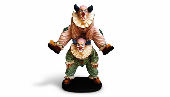 Conception Clown Acrobat Figure Statue Sculpture Figures Sculptures Décoration 5021