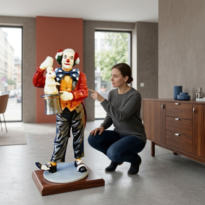 Conception de figure de clown magicien statue sculpture figures sculptures décoration décoration 5027
