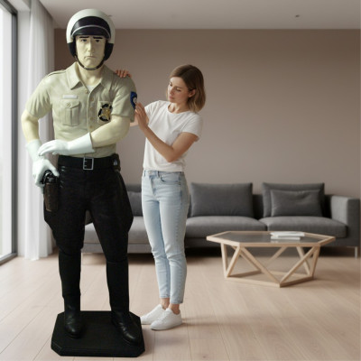 Conception Policier Figure Statue Sculpture Figures Sculptures Décoration Déco 5682