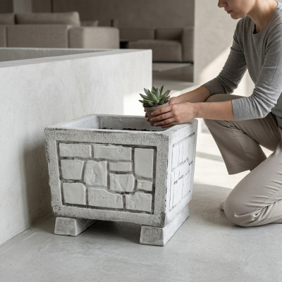 Pot de fleurs, pot de plante, figure de décoration, pots de fleurs en jardin, conteneur de jardin