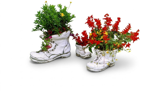 Pot de fleurs pot de plante figurine de décoration pots de fleurs naturels vases de jardin