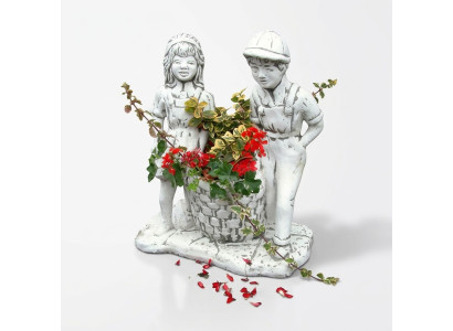Pot de fleurs décoratif en pot de plante naturel figure vases de pots de fleurs de jardin