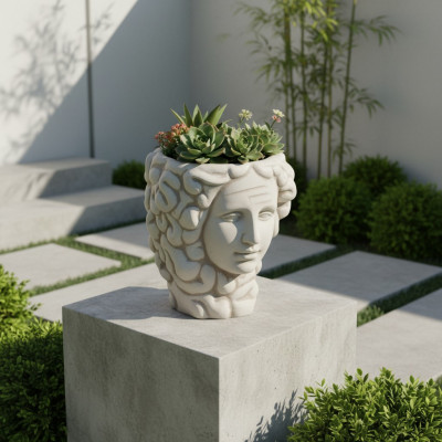 Pot de fleurs, pot de plante naturelle, figurine de décoration, vases de jardin, pots de fleurs