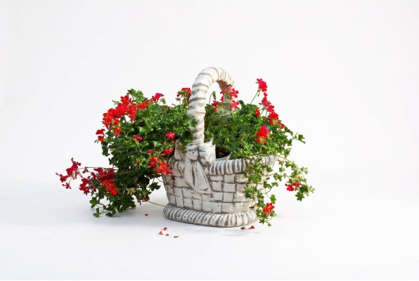 Figurine Pot de fleur Pot de plante Décoration Blanche Figurine Pots de fleurs Jardin