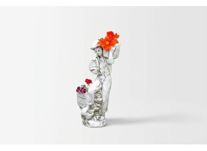 Figure Pot de fleur Blanc Pot de plante Décoration Figurine Pots de fleurs Jardin