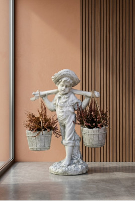 Figure Pot de fleur blanc Pot de plante Décoration Figure Pots de fleurs Jardin