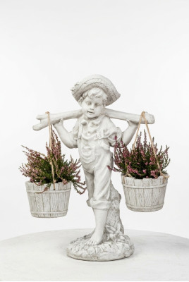 Figure Pot de fleur blanc Pot de plante Décoration Figure Pots de fleurs Jardin