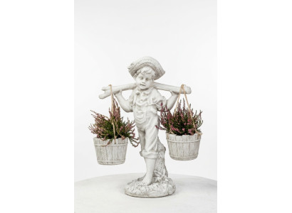 Figure Pot de fleur blanc Pot de plante Décoration Figure Pots de fleurs Jardin
