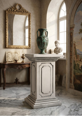 Décoration Colonne Colonnes Pierre Style Antique Support Romain Base